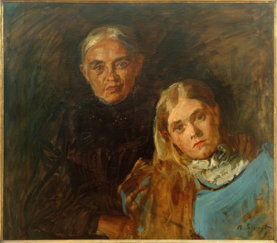 Mevrouw Voll met dochter door Max Slevogt