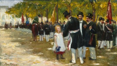 Schutters op de rijlaan door Max Stern