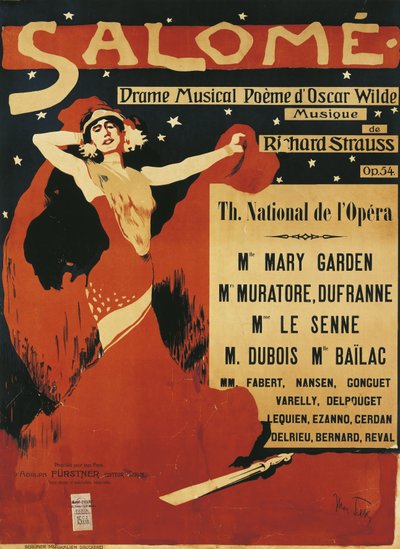 Poster van opera Salome door Richard Strauss door Max Tilke