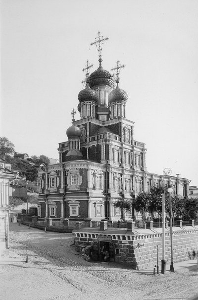 De Geboorte van de Maagd Maria Kerk Stroganov Kerk, Nizhny Novogorod, Rusland, 1896 door Maxim Dmitriev