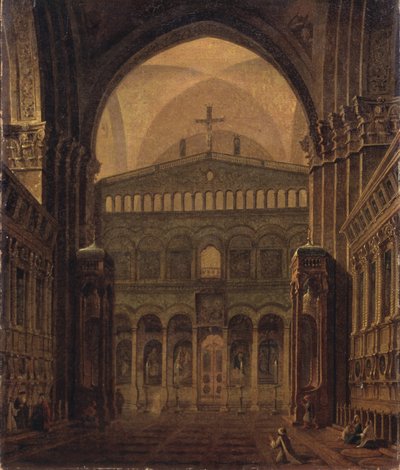 Interieur van de Tempel in Jeruzalem, 1821 door Maxim Nikiphorovich Vorobyev