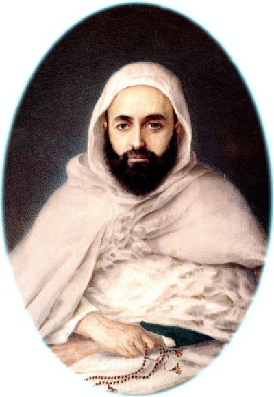 Portret van Emir Abd-el-Kader, 1852 door Maxime David
