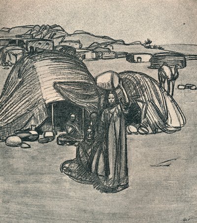 Aan de poorten van de woestijn, ca. 1920, 1923 door Maxime Pierre Jules Dethomas