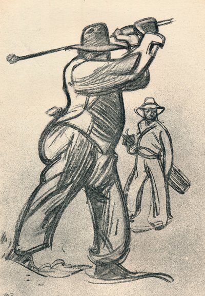 Le Joueur De Golf, ca. 1920, 1923 door Maxime Pierre Jules Dethomas