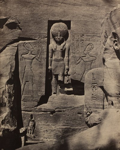 Abu Simbel, Beelden bij de ingang van Spéos de Phré door Maxime Du Camp