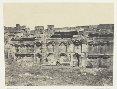 Baalbeck, Interieur van de ommuring van de tempels van de Zon en Jupiter; Syrië door Maxime Du Camp
