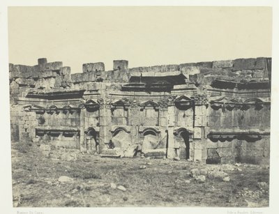 Baalbeck, Interieur van de Omheining van de Tempels van de Zon en Jupiter, Syrië, 1849-51, gedrukt 1852 door Maxime Du Camp