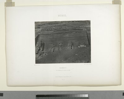 Detail van de Grote Tempel, Abu Sunbul, Egypte door Maxime Du Camp