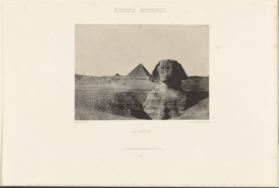 Midden Egypte. De Sfinx. door Maxime Du Camp