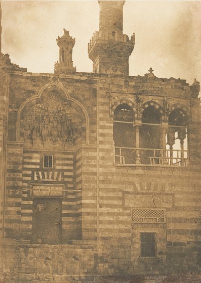Ingang van het graf van Sultan Bezkouk, in Caïro, december 1849-januari 1850 door Maxime Du Camp
