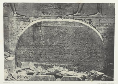 Grote tempel van Isis in Philoe, Proscynema (Act of Adoration); Nubië, plaat 75 uit het album "Egypte, Nubie, Palestina et Syrie" (1852) door Maxime Du Camp