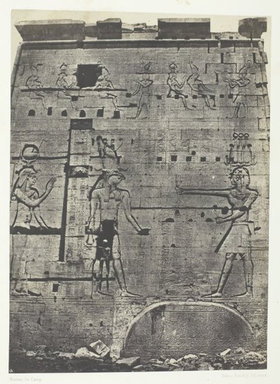 Grote Tempel van Isis in Philae, Tweede Pylon, Nubië door Maxime Du Camp