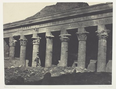 Grote tempel van Isis in Philoe, Galerie Orientale; Nubië, plaat 73 uit het album "Egypte, Nubië, Palestina en Syrië" (1852) door Maxime Du Camp