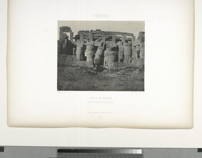 Grote Hypostyle Hal, Paleis van Karnak, Thebe door Maxime Du Camp
