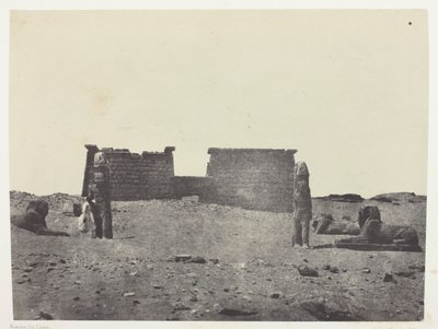 Hémi-Spéos De Séboua, Drômos; Nubie, plaat 97 uit het album "Egypte, Nubie, Palestina et Syrie" (1852) door Maxime Du Camp