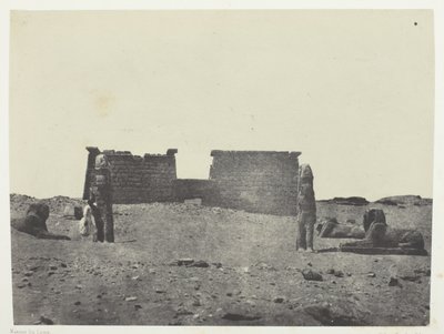 Hémi-Spéos De Séboua, Drômos; Nubie, plaat 97 uit het album "Egypte, Nubie, Palestina et Syrie" (1852) door Maxime Du Camp