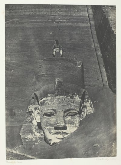 Ibsamboul, Colosse Occidental Du Spéos De Phrè, Nubië, 1849-51, gedrukt 1852 door Maxime Du Camp