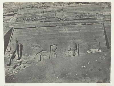 Ibsamboul, algemeen uitzicht op de grote tempel van Phrè, Nubië, 1849-1851, gedrukt 1852 door Maxime Du Camp