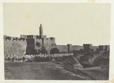 Jeruzalem, Westelijke Muren; Palestina door Maxime Du Camp