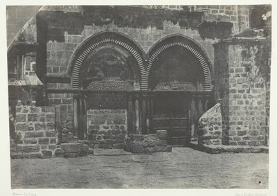 Jeruzalem, onderste arcades van de Heilig Grafkerk, Palestina, 1849-51, gedrukt 1852 door Maxime Du Camp