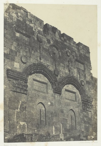 Jeruzalem, Gouden Poort (Bab-El-Daharieh); Palestina door Maxime Du Camp