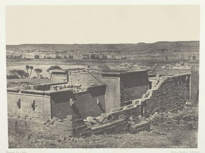 Kalabscheh, Vue Générale du Temple de Kalabscheh Talmis, Nubië, 1849-51, gedrukt 1852 door Maxime Du Camp