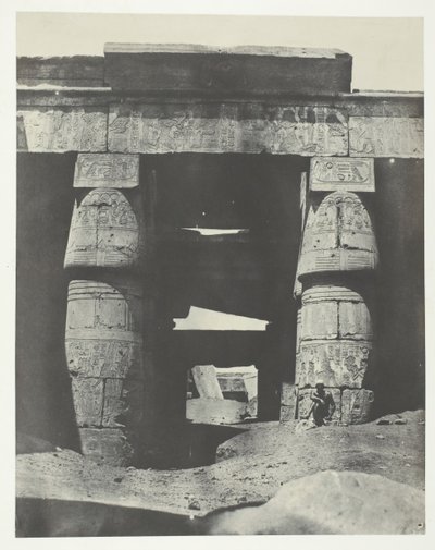 Karnak, Portiek van de Tempel van Khons, Thebe, 1849-51, gedrukt 1852 door Maxime Du Camp