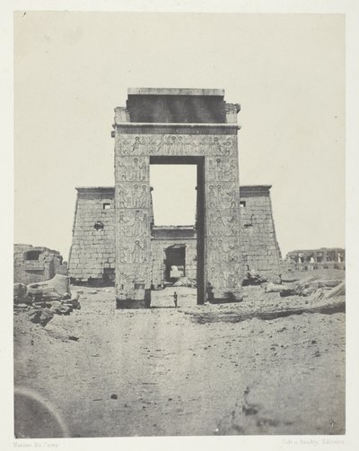 Karnak, Propylon van de Tempel van Khons; Thebe door Maxime Du Camp