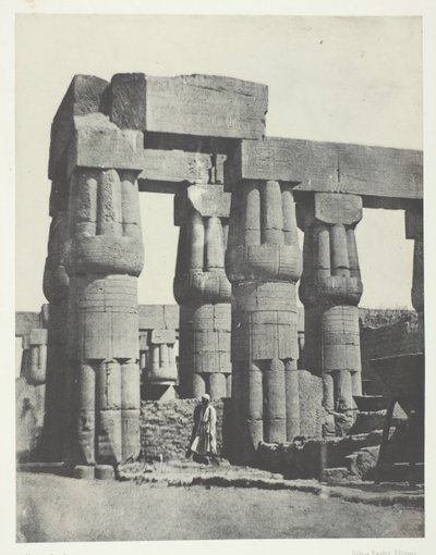 Louqsor, groep van kolommen in het paleis, Thebe, 1849-51, gedrukt 1852 door Maxime Du Camp