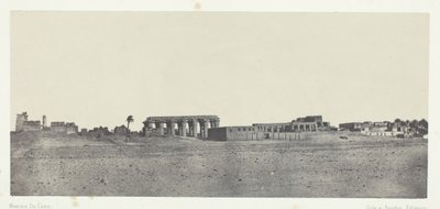 Louqsor, algemeen uitzicht op de ruïnes, Thebe, 1849-51, gedrukt 1852 door Maxime Du Camp