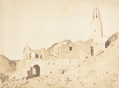 Moskee van Belal, ten zuiden van Philae Rechteroever, 11 april 1850 door Maxime Du Camp