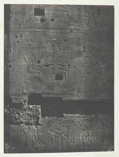 Westelijke Muur, Grote Tempel van Isis in Philae, Nubië, 184951, gedrukt 1852 door Maxime Du Camp