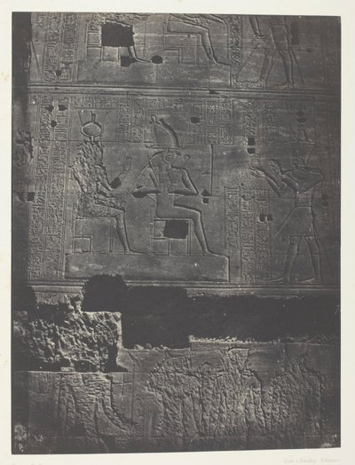 Westelijke Muur, Grote Tempel van Isis bij Philoe; Nubië, plaat 78 uit het album "Egypte, Nubië, Palestina en Syrië" (1852) door Maxime Du Camp
