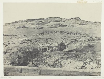 Necropolis van het oude Lycopolis, Boven-Egypte, plaat 12 uit het album "Egypte, Nubie, Palestina en Syrie" (1852) door Maxime Du Camp