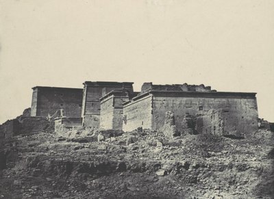 Nubië. Grote Tempel van Isis, A Philoe. Algemeen uitzicht vanuit het noorden door Maxime Du Camp