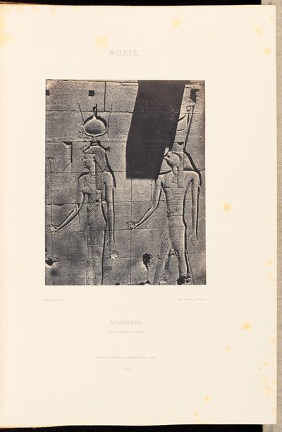 Nubië. Kalabscheh. Isis en Horus-Arsiési door Maxime Du Camp