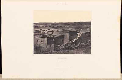 Nubië. Kalabscheh. Algemeen beeld van de tempel door Maxime Du Camp