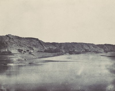 Nubië. Oostelijke oever van de Nijl, dorp Bab. Uitzicht genomen ten zuiden van Philae, 1850 door Maxime Du Camp