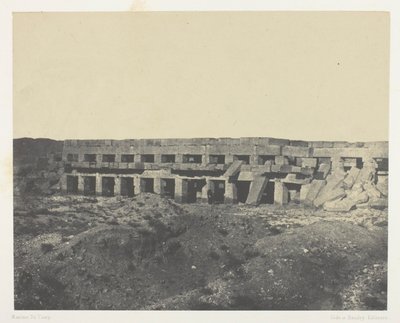 Palais de Karnak, Privé-appartementen van het paleis, Promenoir de Tôthmès III; Thebe door Maxime Du Camp