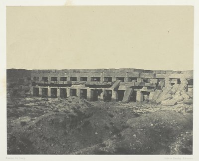 Palais de Karnak, Privé-appartementen van het paleis, Promenoir de Tôthmès III; Thebe door Maxime Du Camp
