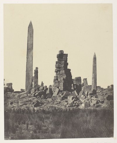 Paleis van Karnak, De Obelisken; Thebe door Maxime Du Camp