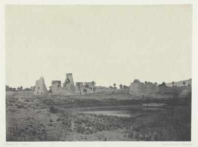 Paleis van Karnak, Propyleeën van het Zuiden; Thebe door Maxime Du Camp