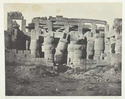 Palais de Karnak, Salle Hypostyle Prise au Nord, Thebe, 1849-51, gedrukt 1852 door Maxime Du Camp