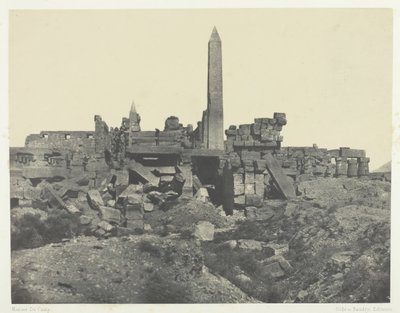 Palais de Karnak, Sanctuaire de Granit et Salle Hypostyle, Thebe, 1849-51, gedrukt 1852 door Maxime Du Camp