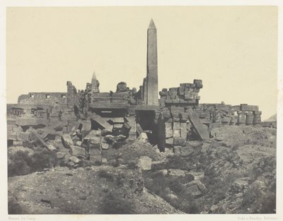 Paleis van Karnak, Granieten Heiligdom en Hypostyle Zaal; Thebe door Maxime Du Camp