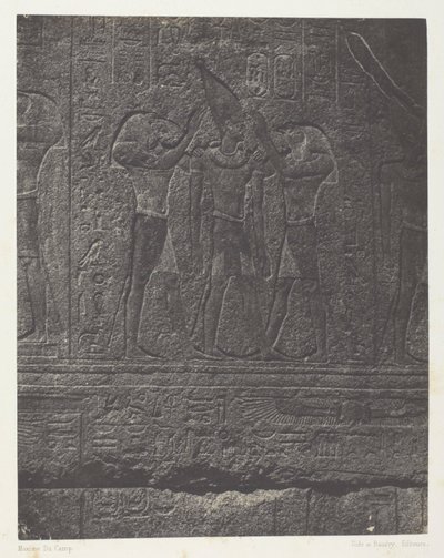 Palais de Karnak, Exterieure Sculpturen van het Granieten Heiligdom; Thebe door Maxime Du Camp