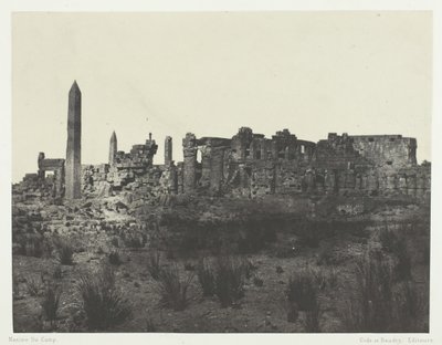 Palais de Karnak, Algemeen Uitzicht op de Ruïnes, Gezien vanuit het Noorden, Thebe, 1849-51, gedrukt 1852 door Maxime Du Camp