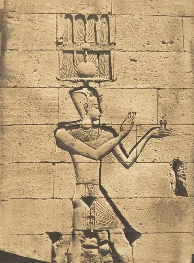 Ptolemaeus-Caesarion - Bas-reliëf van de Tempel van Kalabcheh Talmis door Maxime Du Camp