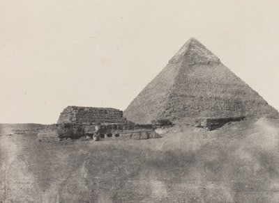 Piramide van Chephren, Egypte door Maxime Du Camp