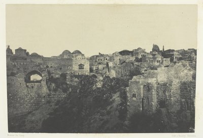 Westelijke wijk, Jeruzalem; Palestina door Maxime Du Camp